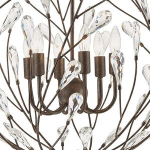 Atlas Crislett 25" Wide 6-Light Chandelier - Elegant Sunglow Bronze Fixture for Dining & Living Spaces CL11138-BZ