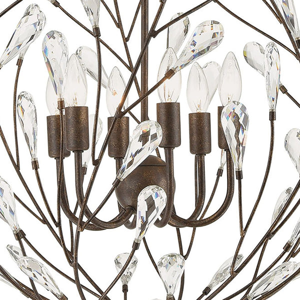 Atlas Crislett 25" Wide 6-Light Chandelier - Elegant Sunglow Bronze Fixture for Dining & Living Spaces CL11138-BZ