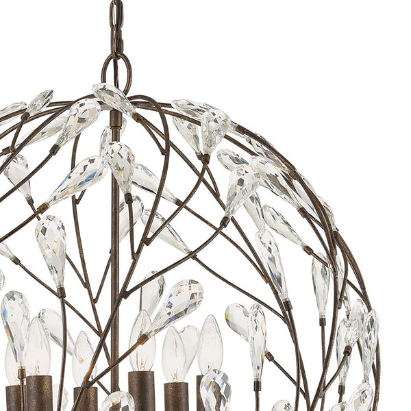 Atlas Crislett 25" Wide 6-Light Chandelier - Elegant Sunglow Bronze Fixture for Dining & Living Spaces CL11138-BZ