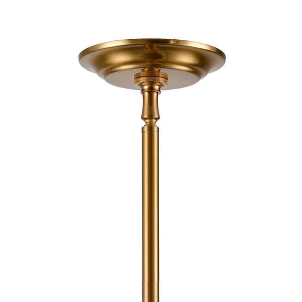 Atlas Crosspiece 39'' Wide 6-Light Chandelier - Modern Sculptural Design with Adjustable Faux-Leather Rods CL11139-WH
