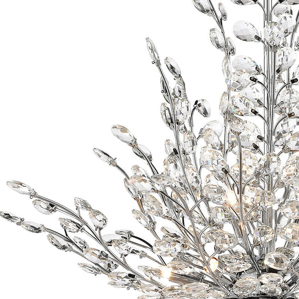 Atlas Crystique 6-Light Chandelier - Nature-Inspired Crystal Design for Sparkling Elegance in Any Room Polished Chrome 30'' CL11142-CH