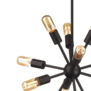 Atlas Delphine 16'' Wide 12-Light Starburst Chandelier - Modern Fixture for Dining Rooms & Living Spaces Oil Rubbed Bronze CL11146-BZ