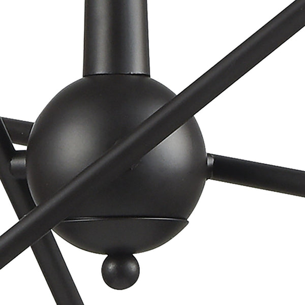Atlas Delphine 12-Light Starburst Chandelier - Modern Elegance for Contemporary & Mid-Century Spaces Oil Rubbed Bronze 28'' CL11148-BZ
