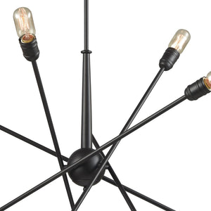 Atlas Delphine 12-Light Starburst Chandelier - Modern Elegance for Contemporary & Mid-Century Spaces Oil Rubbed Bronze 33'' CL11149-BZ