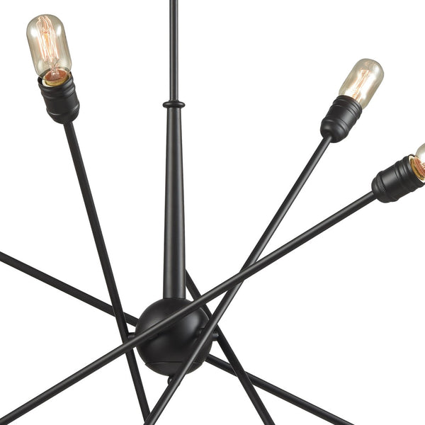Atlas Delphine 12-Light Starburst Chandelier - Modern Elegance for Contemporary & Mid-Century Spaces Oil Rubbed Bronze 33'' CL11149-BZ