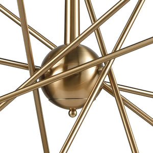 Atlas Delphine 38'' Wide Starburst Chandelier - 14-Light Modern Elegance for Dining Rooms & Foyers Satin Brass CL11150-BS