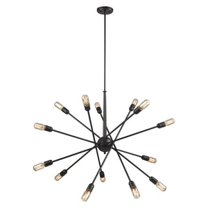 Atlas Delphine 38'' Wide Starburst Chandelier - 14-Light Modern Elegance for Dining Rooms & Foyers Oil Rubbed Bronze CL11150-BZ