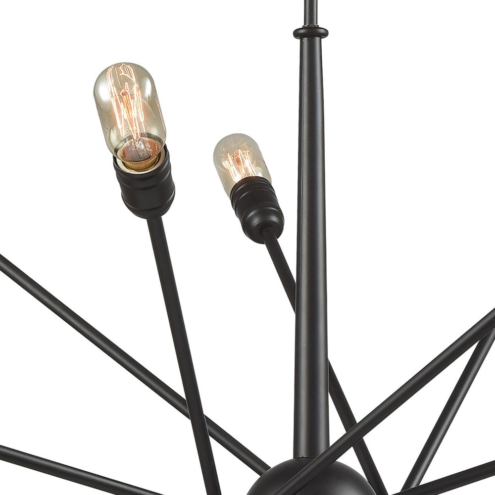 Atlas Delphine 38'' Wide Starburst Chandelier - 14-Light Modern Elegance for Dining Rooms & Foyers Oil Rubbed Bronze CL11150-BZ