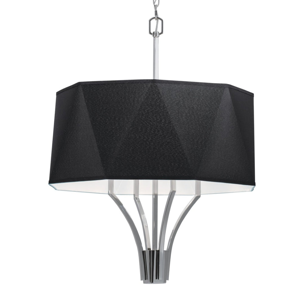 Atlas Diamond 21'' Wide 4-Light Chandelier - Artisan Glass Shades with Polished Nickel Frame for Elegance CL11151-NK1