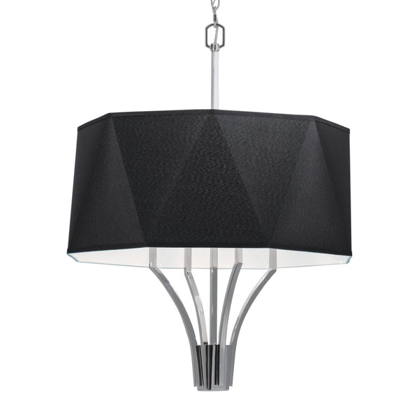 Atlas Diamond 21'' Wide 4-Light Chandelier - Artisan Glass Shades with Polished Nickel Frame for Elegance CL11151-NK1
