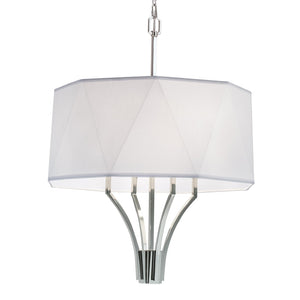 Atlas Diamond 21'' Wide 4-Light Chandelier - Polished Nickel, Artisan Glass Shades for Modern Elegance CL11151-NK2