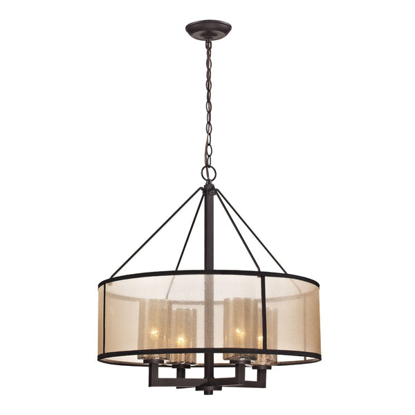 Atlas Diffusion 24'' Wide 4-Light Chandelier - Modern Elegance in Oil Rubbed Bronze for Cozy Ambiance CL11152-BZ