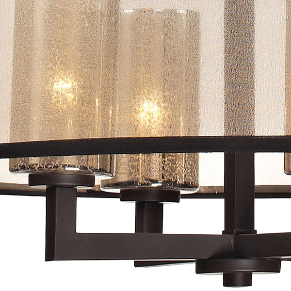 Atlas Diffusion 24'' Wide 4-Light Chandelier - Modern Elegance in Oil Rubbed Bronze for Cozy Ambiance CL11152-BZ