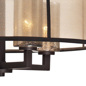 Atlas Diffusion 24'' Wide 4-Light Chandelier - Modern Elegance in Oil Rubbed Bronze for Cozy Ambiance CL11152-BZ