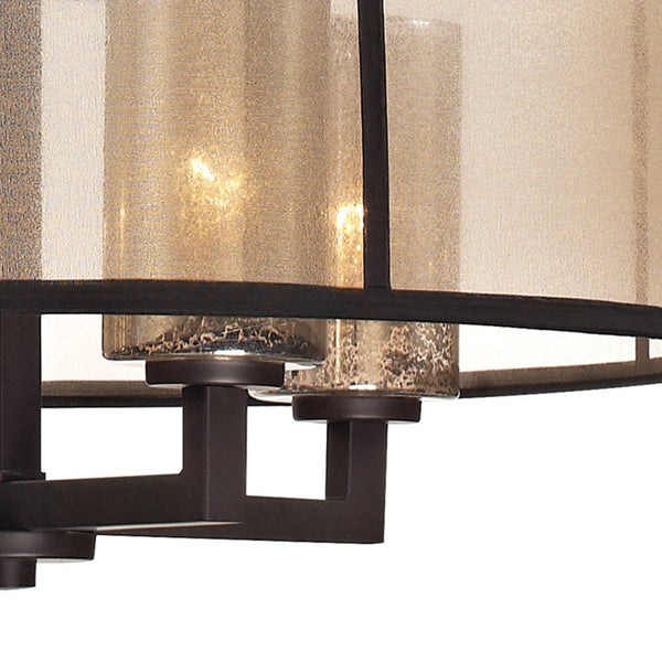 Atlas Diffusion 24'' Wide 4-Light Chandelier - Modern Elegance in Oil Rubbed Bronze for Cozy Ambiance CL11152-BZ