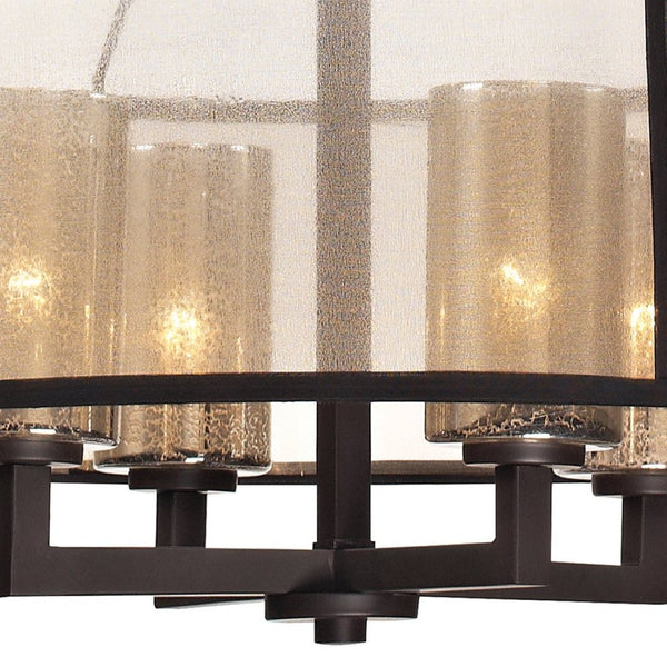 Atlas Diffusion 24'' Wide 4-Light Chandelier - Modern Elegance in Oil Rubbed Bronze for Cozy Ambiance CL11152-BZ