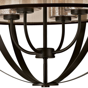 Atlas Diffusion 24'' Wide 4-Light Chandelier – Stylish Oil Rubbed Bronze with Soft Diffusing Drum Shade CL11153-BZ