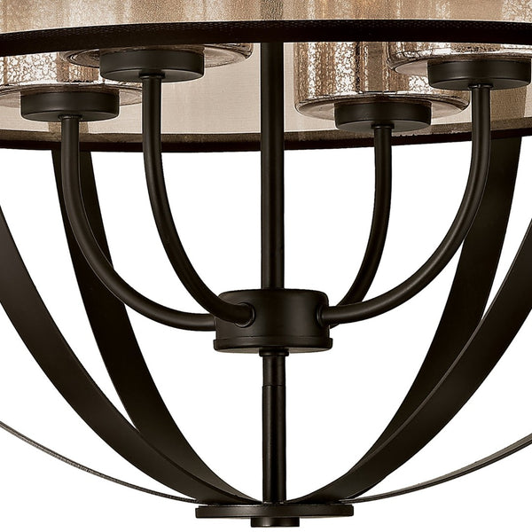Atlas Diffusion 24'' Wide 4-Light Chandelier – Stylish Oil Rubbed Bronze with Soft Diffusing Drum Shade CL11153-BZ