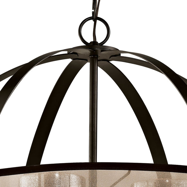 Atlas Diffusion 24'' Wide 4-Light Chandelier – Stylish Oil Rubbed Bronze with Soft Diffusing Drum Shade CL11153-BZ