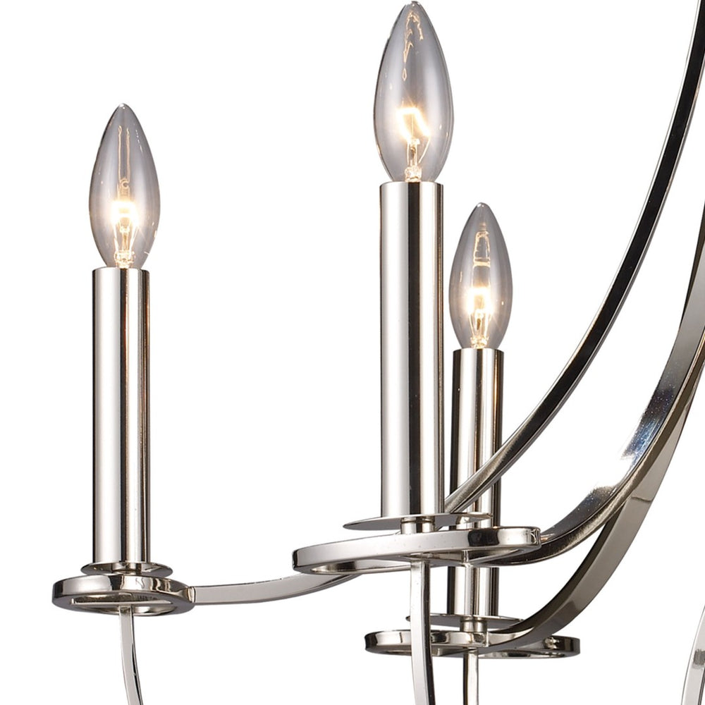 Atlas Dione 25" Wide 6-Light Chandelier - Modern Elegance in Polished Nickel for Stylish Home Decor CL11154-NK