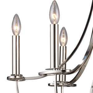 Atlas Dione 25" Wide 6-Light Chandelier - Modern Elegance in Polished Nickel for Stylish Home Decor CL11154-NK