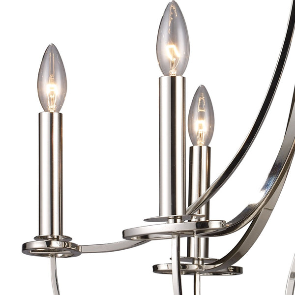 Atlas Dione 25" Wide 6-Light Chandelier - Modern Elegance in Polished Nickel for Stylish Home Decor CL11154-NK