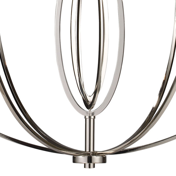 Atlas Dione 25" Wide 6-Light Chandelier - Modern Elegance in Polished Nickel for Stylish Home Decor CL11154-NK