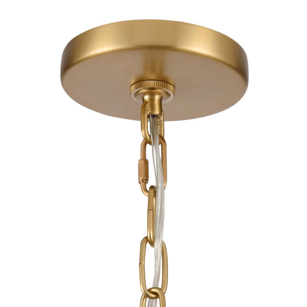 Atlas Dunne 30'' Wide 6-Light Chandelier – Modern Sculptural Design for Contemporary Home Elegance Lacquered Brass CL11158-BS