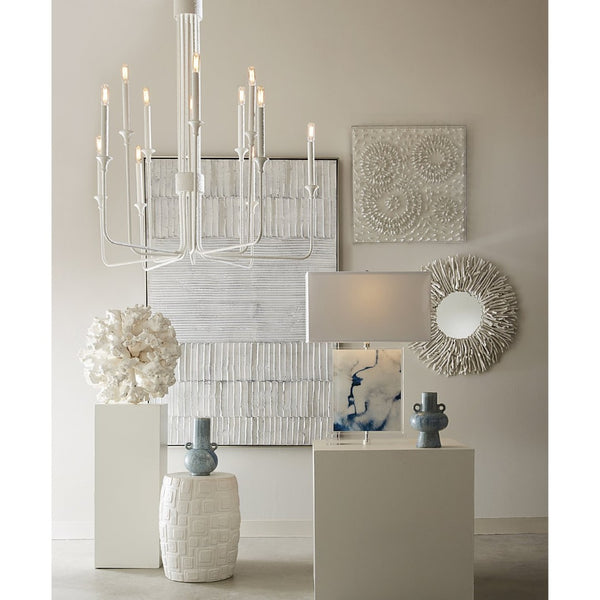Atlas Edward 36'' Wide Chandelier - 12-Light Matte White Design for Modern & Transitional Spaces CL11159-WH