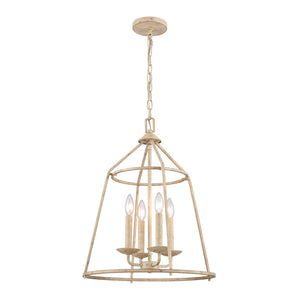 Atlas Ellisville 4-Light Chandelier - Elegant Indoor Lighting for Cozy Dining Areas and Entryways Antique Cream 17.25'' CL11161-CR