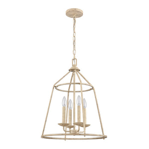 Atlas Ellisville 4-Light Chandelier - Elegant Indoor Lighting for Cozy Dining Areas and Entryways Antique Cream 17.25'' CL11161-CR