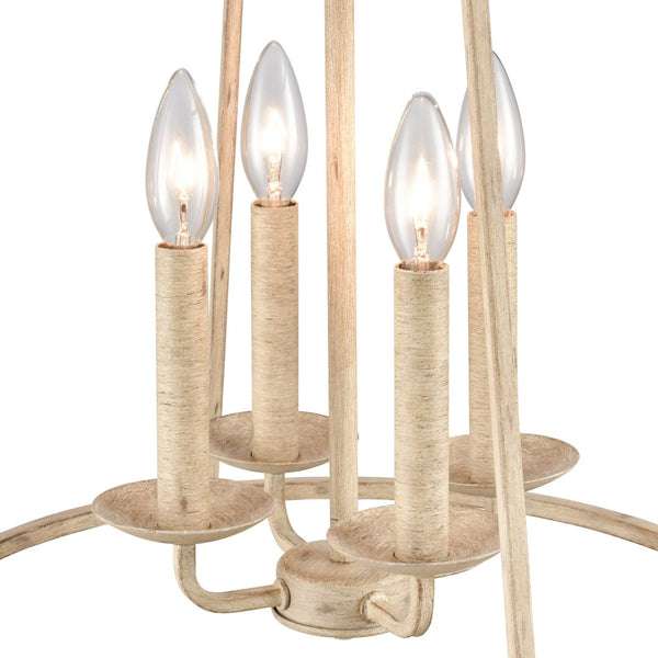 Atlas Ellisville 4-Light Chandelier - Elegant Indoor Lighting for Cozy Dining Areas and Entryways Antique Cream 17.25'' CL11161-CR