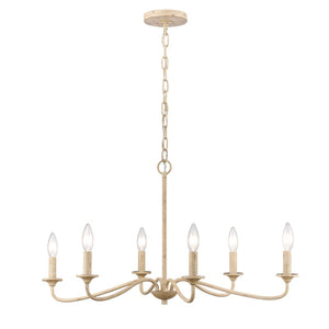 Atlas Ellisville 4-Light Chandelier - Elegant Indoor Lighting for Cozy Dining Areas and Entryways Antique Cream 30'' CL11162-CR