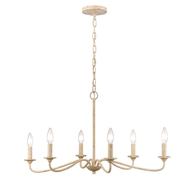 Atlas Ellisville 4-Light Chandelier - Elegant Indoor Lighting for Cozy Dining Areas and Entryways Antique Cream 30'' CL11162-CR