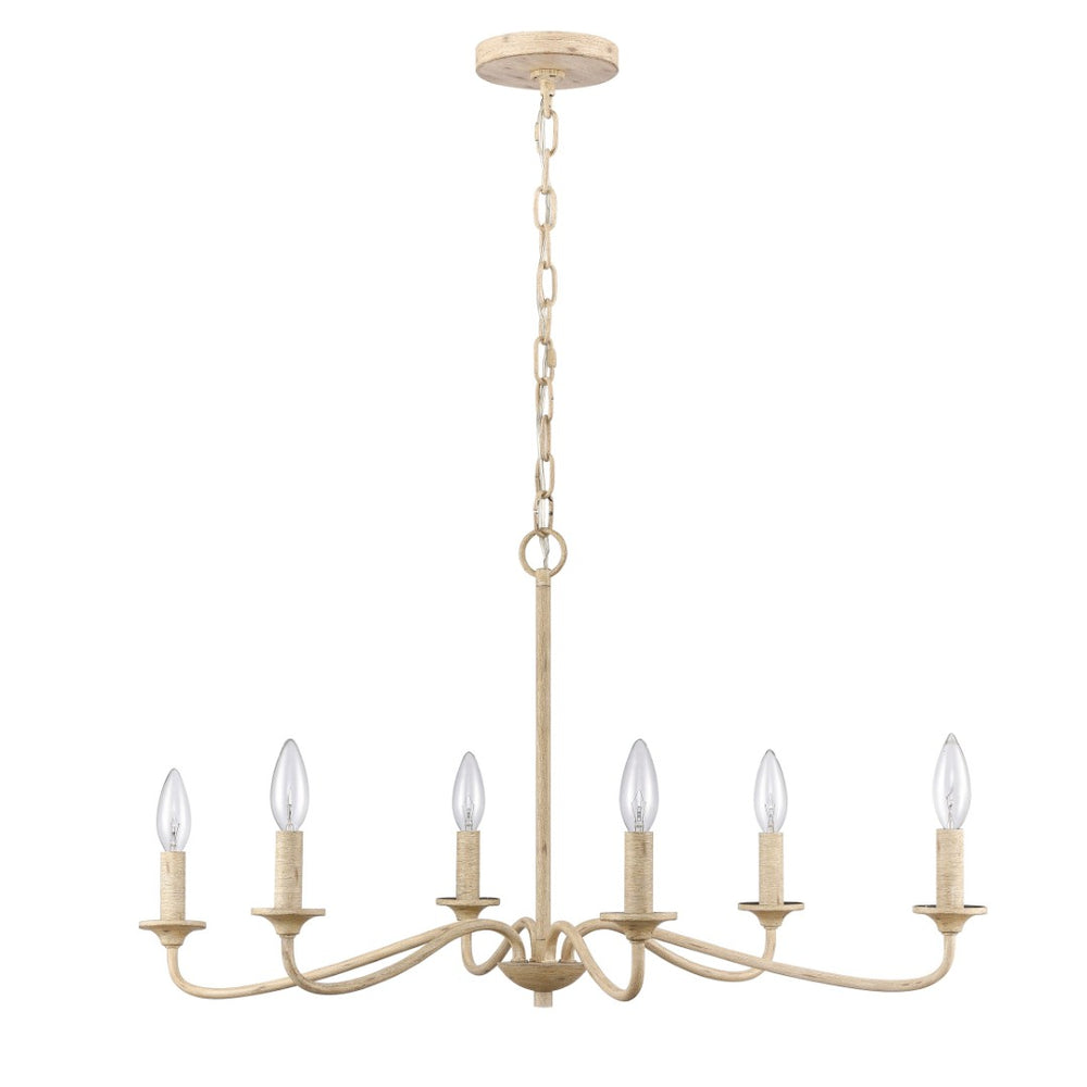 Atlas Ellisville 4-Light Chandelier - Elegant Indoor Lighting for Cozy Dining Areas and Entryways Antique Cream 30'' CL11162-CR