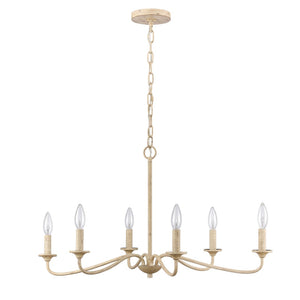 Atlas Ellisville 4-Light Chandelier - Elegant Indoor Lighting for Cozy Dining Areas and Entryways Antique Cream 30'' CL11162-CR