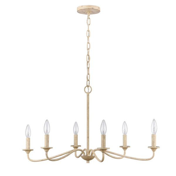 Atlas Ellisville 4-Light Chandelier - Elegant Indoor Lighting for Cozy Dining Areas and Entryways Antique Cream 30'' CL11162-CR