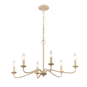 Atlas Ellisville 4-Light Chandelier - Elegant Indoor Lighting for Cozy Dining Areas and Entryways Antique Cream 30'' CL11162-CR