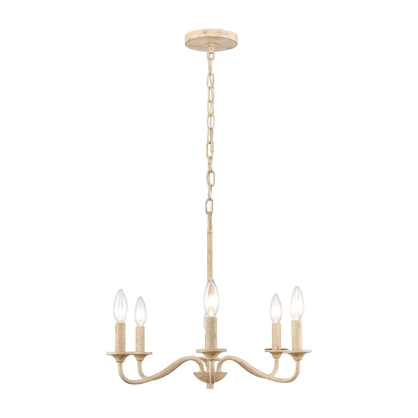 Atlas Ellisville 4-Light Chandelier - Elegant Indoor Lighting for Cozy Dining Areas and Entryways Antique Cream 30'' CL11162-CR