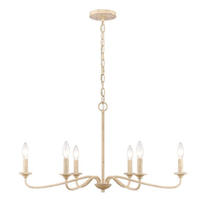 Atlas Ellisville 4-Light Chandelier - Elegant Indoor Lighting for Cozy Dining Areas and Entryways Antique Cream 30'' CL11162-CR