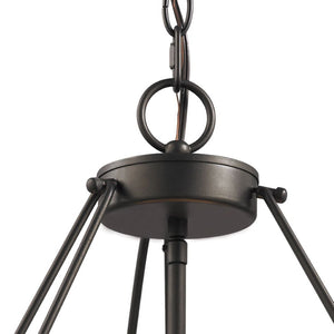 Atlas Ethan 18'' Wide 3-Light Mid-Century Tiffany Chandelier in Bronze – Elegant Mosaic Lighting Fixture CL11165-BZ