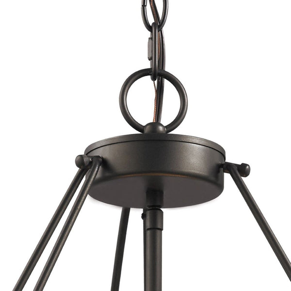 Atlas Ethan 18'' Wide 3-Light Mid-Century Tiffany Chandelier in Bronze – Elegant Mosaic Lighting Fixture CL11165-BZ