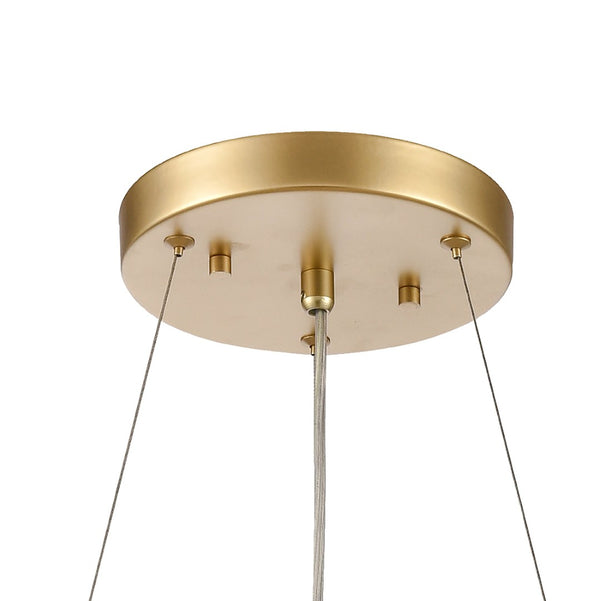 Atlas Fantania Contemporary 4-Light Chandelier with Cascading Crystals for Modern Glamour in Any Room Champagne Gold 18'' CL11167-GD