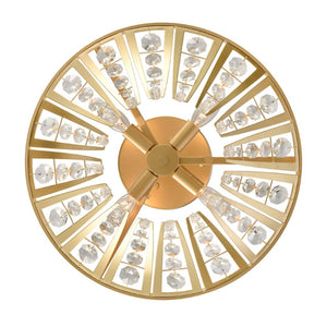 Atlas Fantania Contemporary 4-Light Chandelier with Cascading Crystals for Modern Glamour in Any Room Champagne Gold 18'' CL11167-GD