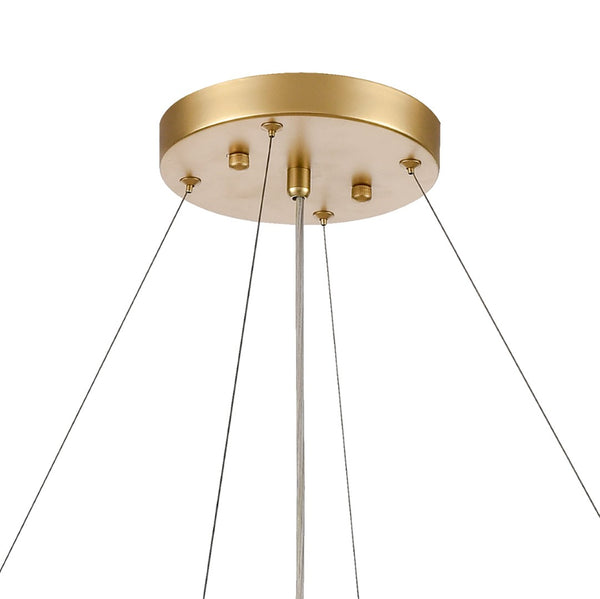 Atlas Fantania Contemporary 4-Light Chandelier with Cascading Crystals for Modern Glamour in Any Room Champagne Gold 36'' CL11169-GD