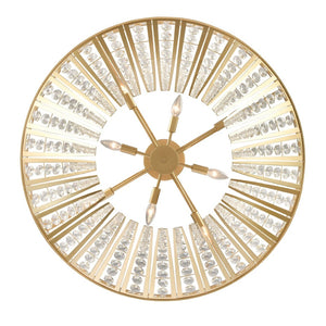 Atlas Fantania Contemporary 4-Light Chandelier with Cascading Crystals for Modern Glamour in Any Room Champagne Gold 36'' CL11169-GD