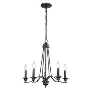 Atlas Farmington 21'' Wide 5-Light Chandelier - Elegant Oil Rubbed Bronze for Modern & Traditional Spaces CL11170-BZ