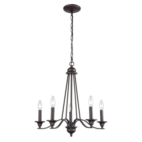 Atlas Farmington 21'' Wide 5-Light Chandelier - Elegant Oil Rubbed Bronze for Modern & Traditional Spaces CL11170-BZ