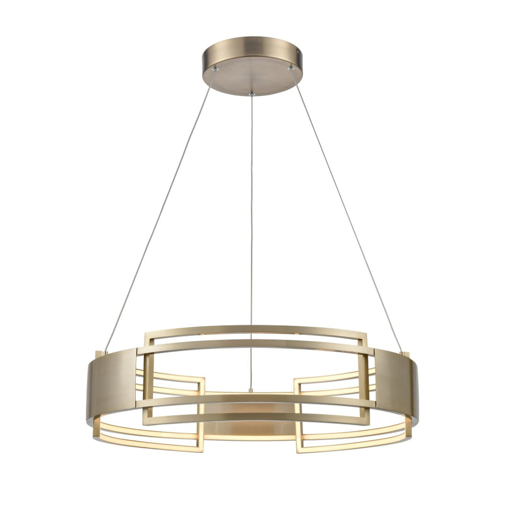 Atlas Fashionista 24" Integrated LED Chandelier - Chic Bronze Pendant for Modern Interior Lighting Design CL11171-GD