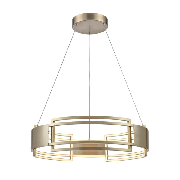 Atlas Fashionista 24" Integrated LED Chandelier - Chic Bronze Pendant for Modern Interior Lighting Design CL11171-GD